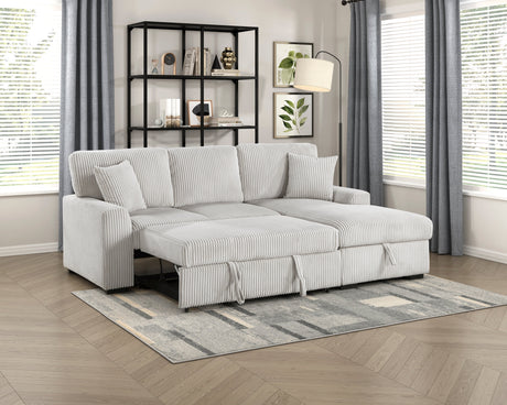 Marsh Gray 2-Piece Sectional with Right Chaise by Homelegance at Eve Furniture