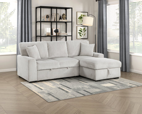 Marsh Gray 2-Piece Sectional with Right Chaise by Homelegance at Eve Furniture