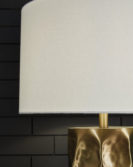 Marshawn Gold Finish Table Lamp by Ashley at Eve Furniture