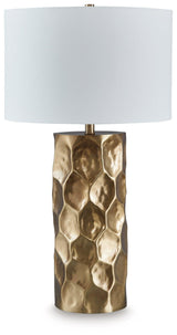 Marshawn Gold Finish Table Lamp by Ashley at Eve Furniture