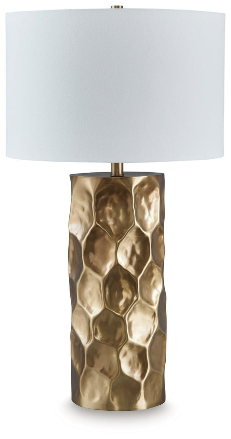 Marshawn Gold Finish Table Lamp by Ashley at Eve Furniture