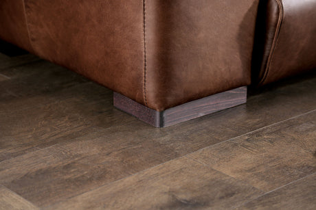 Marsicano Cognac Real Italian Leather Sofa & Loveseat by Furniture of America at Eve Furniture