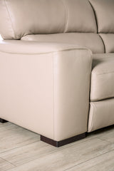Marsicano Taupe Real Italian Leather Living Room Set by Furniture of America at Eve Furniture