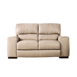 Marsicano Taupe Real Italian Leather Living Room Set by Furniture of America at Eve Furniture