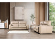 Marsicano Taupe Real Italian Leather Living Room Set by Furniture of America at Eve Furniture