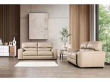Marsicano Taupe Real Italian Leather Living Room Set by Furniture of America at Eve Furniture