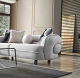 Marsilya Gray 4-Piece Living Room Set (2 Sofa & 2 Chair) by Furnia at Eve Furniture