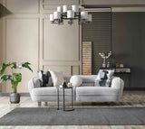 Marsilya Gray 4-Piece Living Room Set (2 Sofa & 2 Chair) by Furnia at Eve Furniture