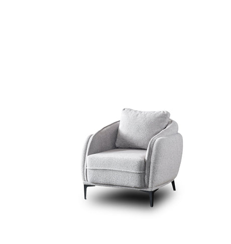 Marsilya Gray 4-Piece Living Room Set (2 Sofa & 2 Chair) by Furnia at Eve Furniture