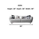 Marsilya Grey 4-pieces Livingroom Set by Furnia at Eve Furniture