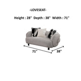 Marsilya Grey 4-pieces Livingroom Set by Furnia at Eve Furniture