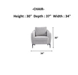 Marsilya Grey 4-pieces Livingroom Set by Furnia at Eve Furniture