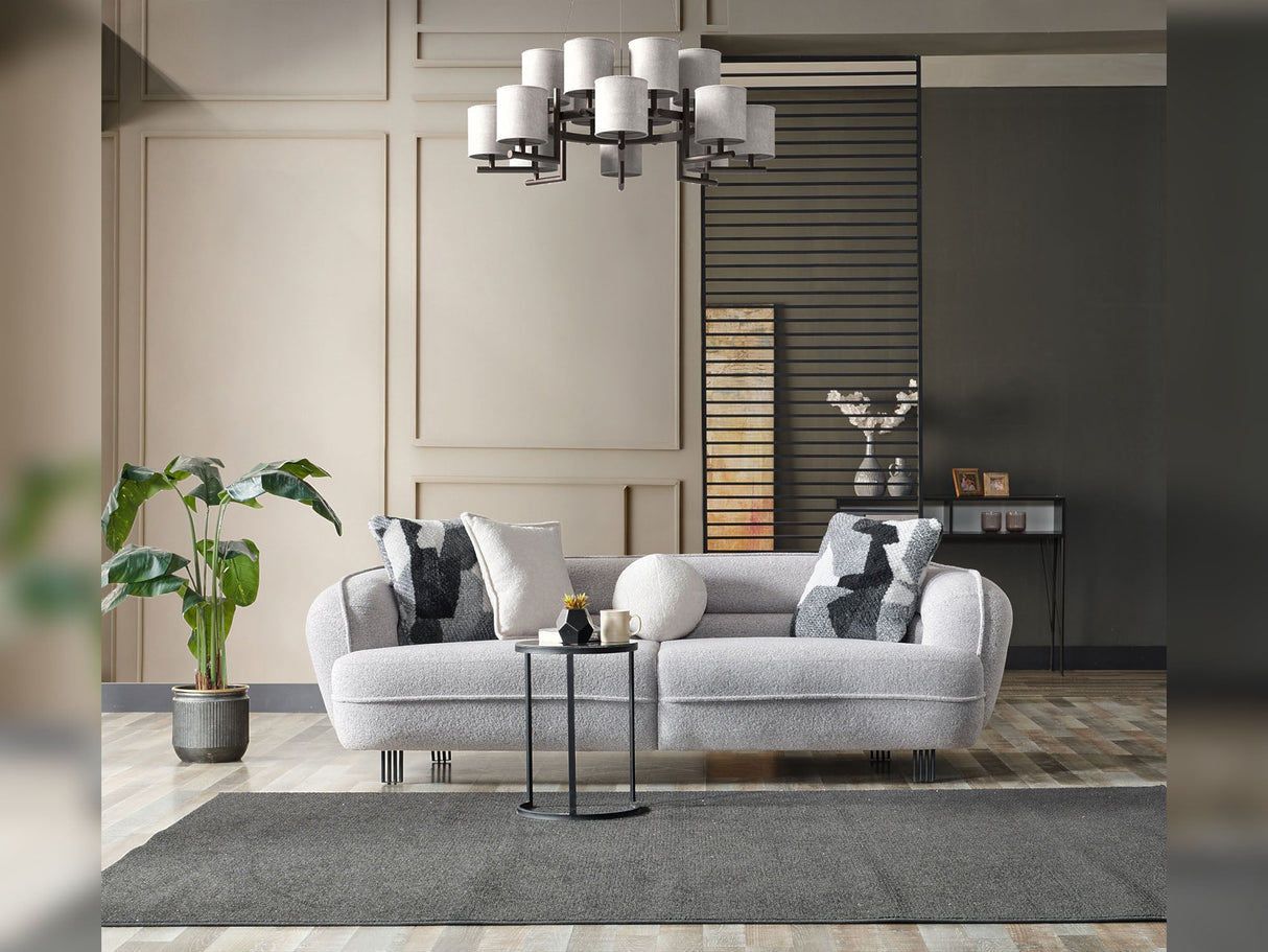 Marsilya Grey 4-pieces Livingroom Set by Furnia at Eve Furniture