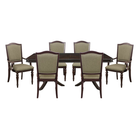 Marston Dark Cherry 96" Extendable Dining Room Set by Homelegance at Eve Furniture