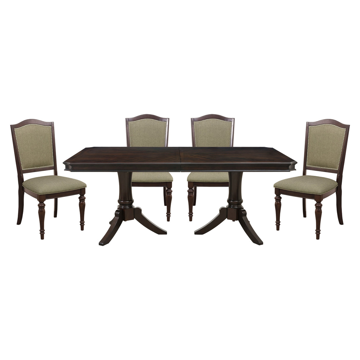Marston Dark Cherry 96" Extendable Dining Room Set by Homelegance at Eve Furniture