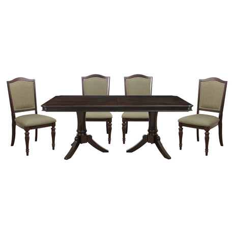 Marston Dark Cherry 96" Extendable Dining Room Set by Homelegance at Eve Furniture