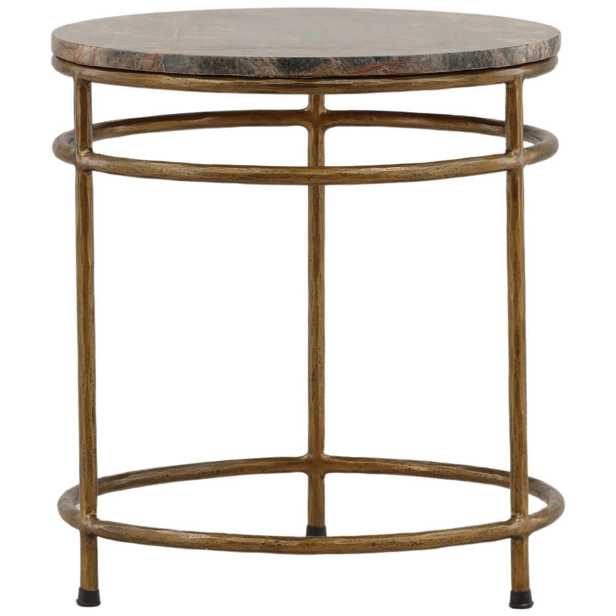 Marston Side Table, Brown/Green Marble by Dovetail at Eve Furniture