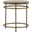 Marston Side Table, Brown/Green Marble by Dovetail at Eve Furniture