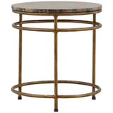 Marston Side Table, Brown/Green Marble by Dovetail at Eve Furniture