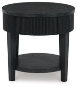 Marstream Black Coffee Table and End Table by Ashley at Eve Furniture