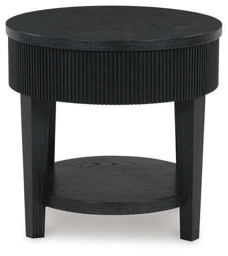 Marstream Black Coffee Table and End Table by Ashley at Eve Furniture
