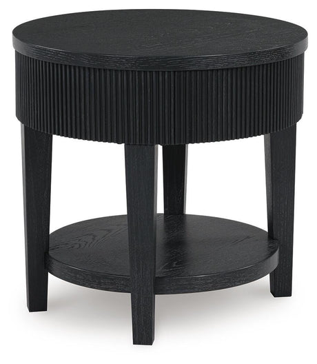 Marstream Black Coffee Table and End Table by Ashley at Eve Furniture