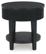 Marstream Black Coffee Table and End Table by Ashley at Eve Furniture