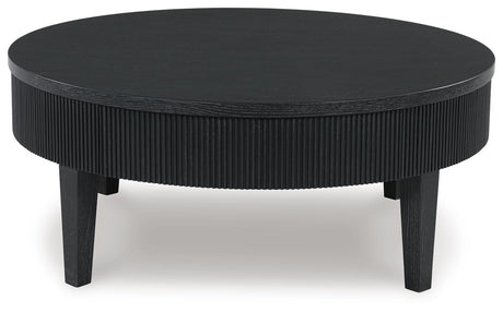 Marstream Black Coffee Table and End Table by Ashley at Eve Furniture