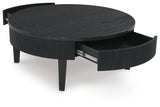 Marstream Black Coffee Table and End Table by Ashley at Eve Furniture