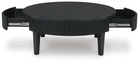 Marstream Black Coffee Table and End Table by Ashley at Eve Furniture