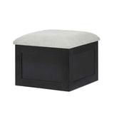 Marta Light Gray Coffee Table with 4 Storage Ottomans