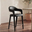 Martens Black Leather Counter Stool by MOES at Eve Furniture