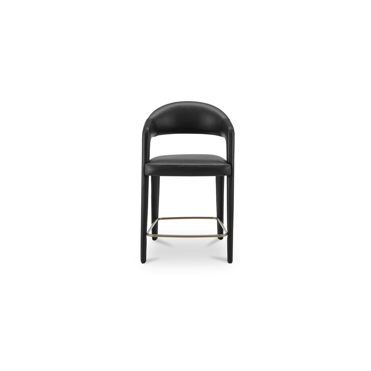 Martens Black Leather Counter Stool by Moe's Home at Eve Furniture