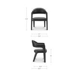 Martens Black Leather Dining Chair by Moe's Home at Eve Furniture