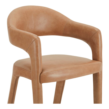 Martens Brown Leather Bar Stool by MOES at Eve Furniture