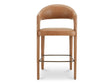 Martens Brown Leather Bar Stool by MOES at Eve Furniture