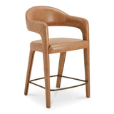 Martens Brown Leather Counter Stool by MOES at Eve Furniture