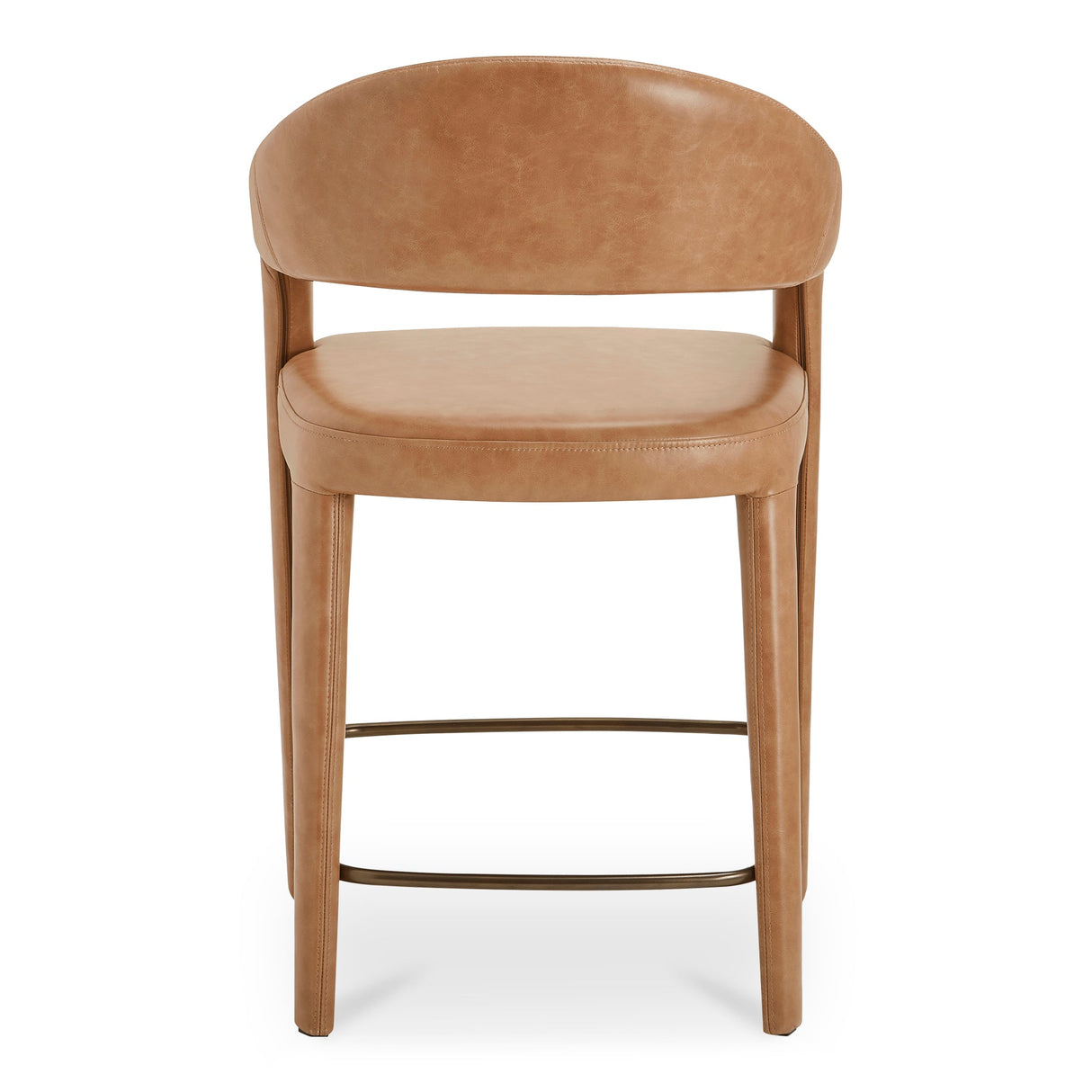 Martens Brown Leather Counter Stool by MOES at Eve Furniture