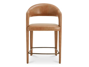 Martens Brown Leather Counter Stool by MOES at Eve Furniture