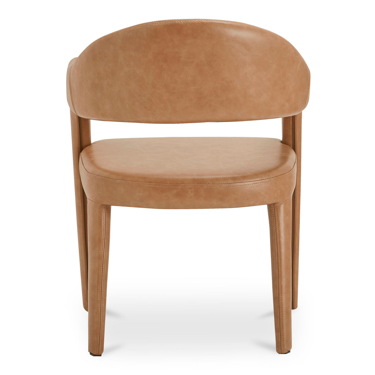 Martens Brown Leather Dining Chair by MOES at Eve Furniture
