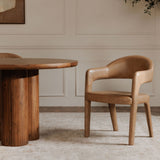 Martens Brown Leather Dining Chair by MOES at Eve Furniture