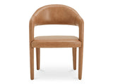 Martens Brown Leather Dining Chair by MOES at Eve Furniture