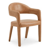 Martens Brown Leather Dining Chair by Moe's Home at Eve Furniture