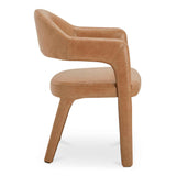 Martens Brown Leather Dining Chair by Moe's Home at Eve Furniture