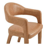 Martens Brown Leather Dining Chair by Moe's Home at Eve Furniture