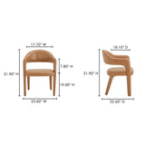 Martens Brown Leather Dining Chair by Moe's Home at Eve Furniture