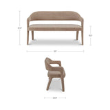 Martens Camel Dining Bench by Moe's Home at Eve Furniture