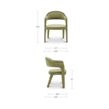 Martens Green Dining Chair Velvet by Moe's Home at Eve Furniture