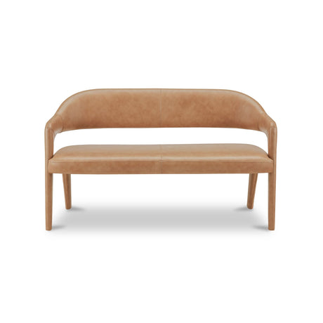 Martens Tan Leather Dining Bench by MOES at Eve Furniture