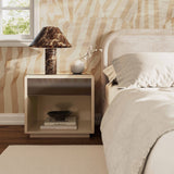 Martha Taupe Mirrored Nightstand by TOV Furniture at Eve Furniture